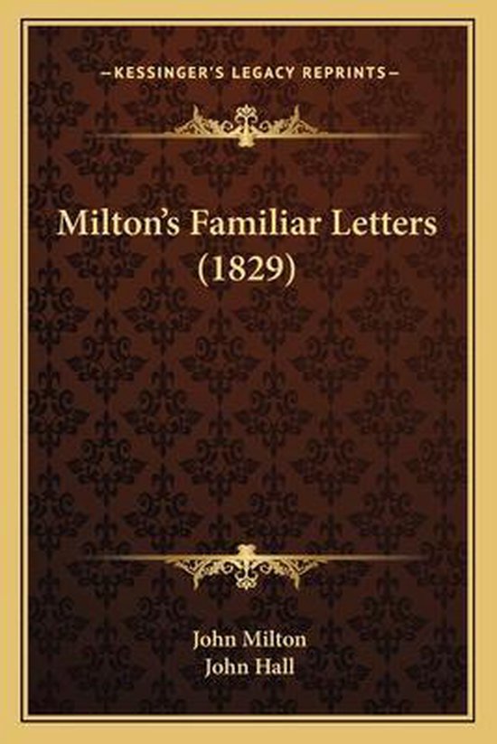 Milton's Familiar Letters (1829)
