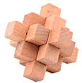 Johntoy Puzzel Hersenkraker 4,5 Cm Hout Blank (a)