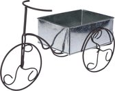 Bloempot bakfiets, antiek, zink