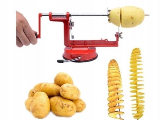 Aardappel Twister Spiraal Snijder -Rood - HA-MA TOOLS