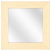 Spiegel met Brede Houten Lijst - Blank - 20x20 cm
