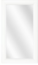 Spiegel met Ronde Houten Lijst - Wit - 20x50 cm