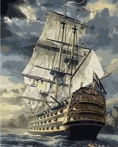 Schilderen op nummer volwassenen - Historisch schip - 40x50 cm - No Frame - Compleet Hobbypakket