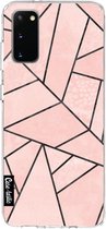 Casetastic Samsung Galaxy S20 4G/5G Hoesje - Softcover Hoesje met Design - Rose Stone Print