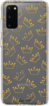 Casetastic Samsung Galaxy S20 4G/5G Hoesje - Softcover Hoesje met Design - The Crown Print