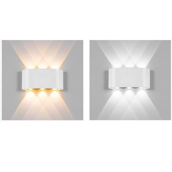Design LED Wandlampen – Binnen en Buitenlamp – Wit – 4 Watt – Warm Wit  Licht | bol.com
