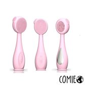 Comie Elektrische Gezichtsborstel - Jade Steen Massage Functie - 5 Standen - Gratis opberghoes - Roze