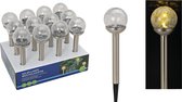 4x stuks bolvormige solar tuinlampen LED - Tuinverlichting - Tuinlampen - Solarlampen op zonne-energie