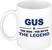 Gus The man, The myth the legend cadeau koffie mok / thee beker 300 ml