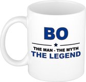 Naam cadeau Bo - The man, The myth the legend koffie mok / beker 300 ml - naam/namen mokken - Cadeau voor o.a verjaardag/ vaderdag/ pensioen/ geslaagd/ bedankt
