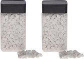 2x Decoratie/hobby stenen wit 600 gram - Home deco woonaccessoires - Knutsel materialen