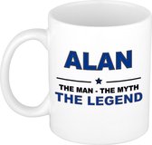 Alan The man, The myth the legend cadeau koffie mok / thee beker 300 ml