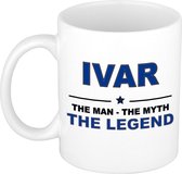 Ivar The man, The myth the legend cadeau koffie mok / thee beker 300 ml