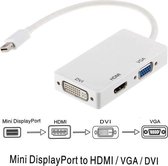 3 in 1 Mini DisplayPort naar DVI, HDMI en DisplayPort
