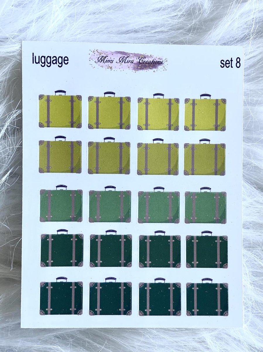 Mimi Mira Creations Functional Planner Stickers Luggage set 8