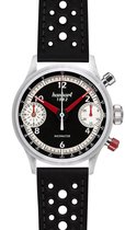 Hanhart Racemaster GT Horloge Wit, zwarte band