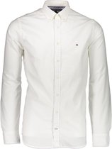 Tommy Hilfiger Overhemd Wit Aansluitend - Maat S - Heren - Never out of stock Collectie - Katoen;Elastaan