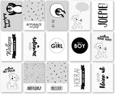MOODZ design - Set kaarten 'Kinderen' | A6 formaat | 15 stuks | wenskaart | ansichtkaart