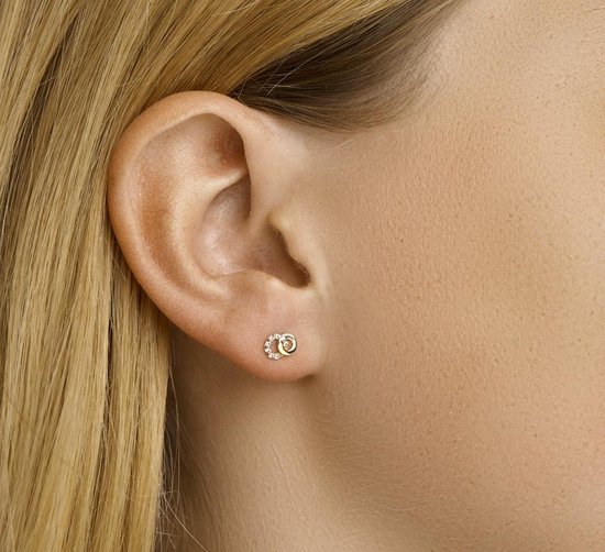 SPARKLE14 - Boucles d'oreille clous Zircone - Or