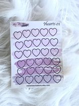 Mimi Mira Creations Functional Planner Stickers Hearts 001