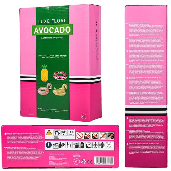 Swim Essentials | Opblaas Tropisch Avocado incl. Strandbal