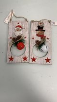 Wanddecoratie kerst - 2 stuks