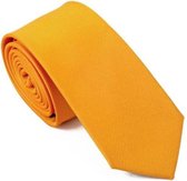 Skinny stropdas goudgeel - echt zijde