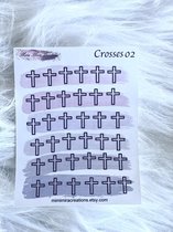 Mimi Mira Creations Functional Planner Stickers Crosses 002
