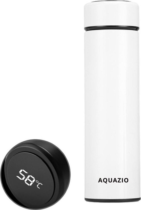 AQUAZIO Drinkfles -  Herbruikbare Thermosfles - 500 ML - Duurzaam cadeau - Waterfles