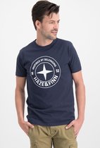 Haze & Finn T-shirt Tee Logo Circle Me 0018 Navy Mannen Maat - XS