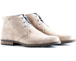 Travelin Liverpool Suede Halfhoge suede veterschoenen Nette herenschoenen Zand . bol