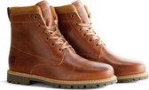 Travelin Esbjerg Dames - Hoge Leren veterschoenen - Vibram zool - Cognac Leer - Maat 36