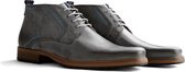 Travelin London Leather - Halfhoge leren veterschoen - Lichtgrijs - Maat 40