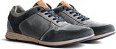 Travelin Corton Leather - Sportieve nette herensneaker - Lichtgrijs leer - Maat 41