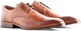 Travelin Heathrow Leather - Nette Leren Veterschoenen - Cognac - Maat 42