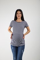 T-Shirt Stripes Blauw/Wit