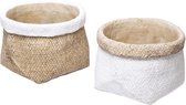 Cosy en Trendy Cachepot Natural-white 23x23xh15,5cm Rond - Cement (set van 4) En Yourkitchen E-kookboek - Heerlijke Smulrecepten