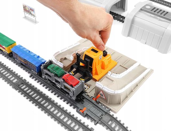 Elektrische Trein Kinderen, 3D Rail Cube Treinbaan Set, 124 Stuks (36