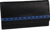 Massi Miliano Portemonnee Dames  Leer  Zwart/blauw   Rg-008-(6+8)