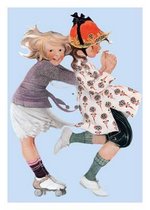 Girls Rollerskating Friendship Card