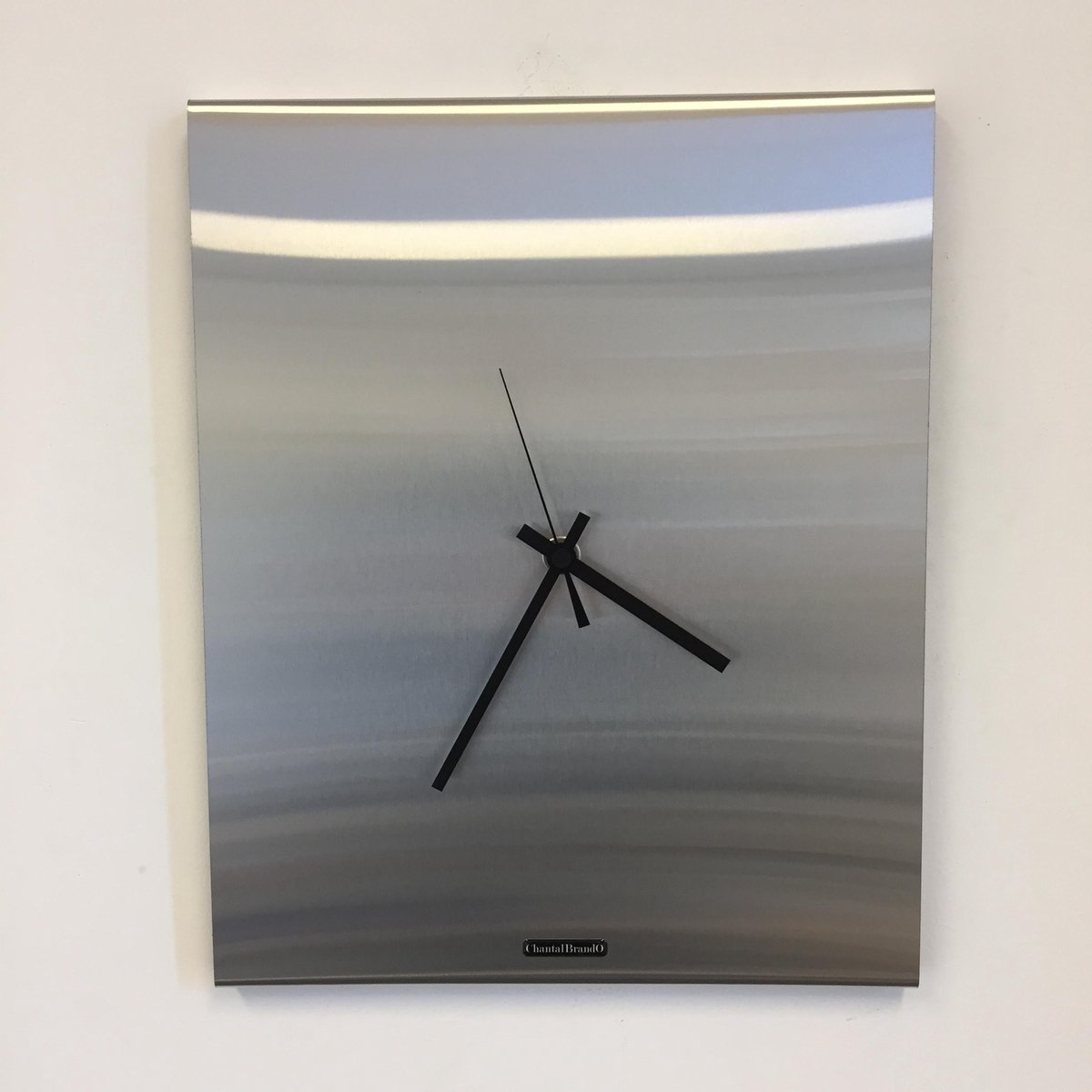 Wandklok TIMES SQUARE NEW YORK SILVER Modern Dutch Design