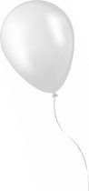 500 stuks witte ballonnen - decoratie - latex - helium - feest - wit - ballon
