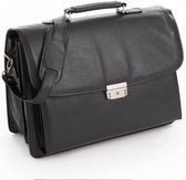 A4 documententas - Aktetas Zwart - Laptoptas - Lange Schouderband - Werktas - A4 formaat - Schoudertas