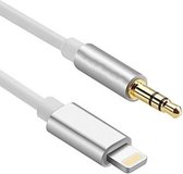 AUX kabel Ionicpods - Zilver / Wit - Audio cable - Lightning female plug Apple naar 3.5mm AUX kabel voor Apple iPhone XR / XS Max / XS / 8 (Plus) / 7 / 6 + voor Apple iPad - Auto muziek kabel
