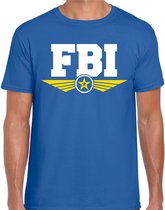 FBI politie agent verkleed t-shirt blauw voor heren - federale politiedienst - verkleedkleding / tekst shirt XL