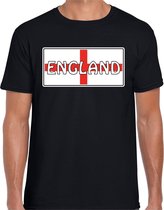 Engeland / England landen t-shirt zwart heren - Engeland landen shirt / kleding - EK / WK / Olympische spelen outfit S