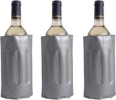 10x stuks koelelementen houders voor een fles 34 x 18 cm - Flessen koelementen - Drank/wijn/water flessen koel houden