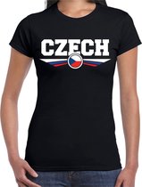Tsjechie / Czech landen t-shirt zwart dames XL