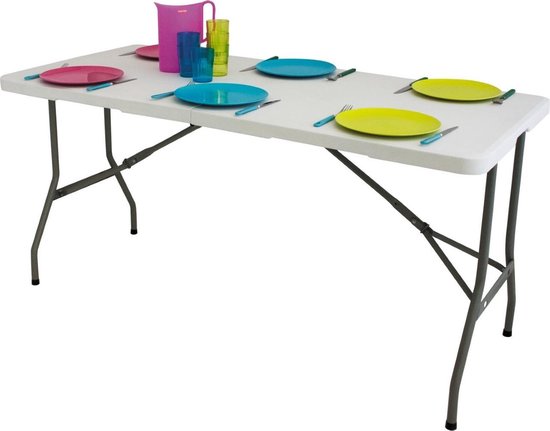 Eurotrail Pavillon M - Campingtafel - 180*75*75cm - Wit/Grijs van Eurotrail — afbeelding 3