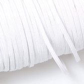 WITTE PLATE ROL  ELASTIEK 6MM VOOR MONDMASKERS
